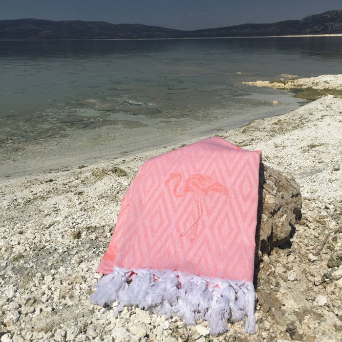 Mijölnir Toalla de Playa Fouta Flamingo Salmón